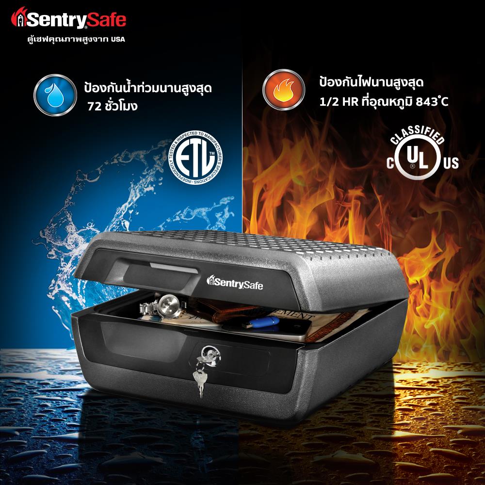 ตู้นิรภัย SENTRYSAFE CHW30100 สีเทา/ดำ