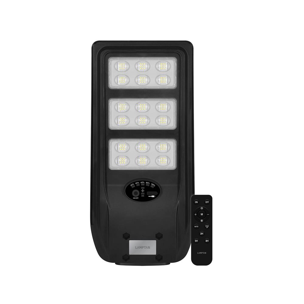 ไฟถนน SOLAR LAMPTAN METRO 300 วัตต์ DAYLIGHT สีดำ