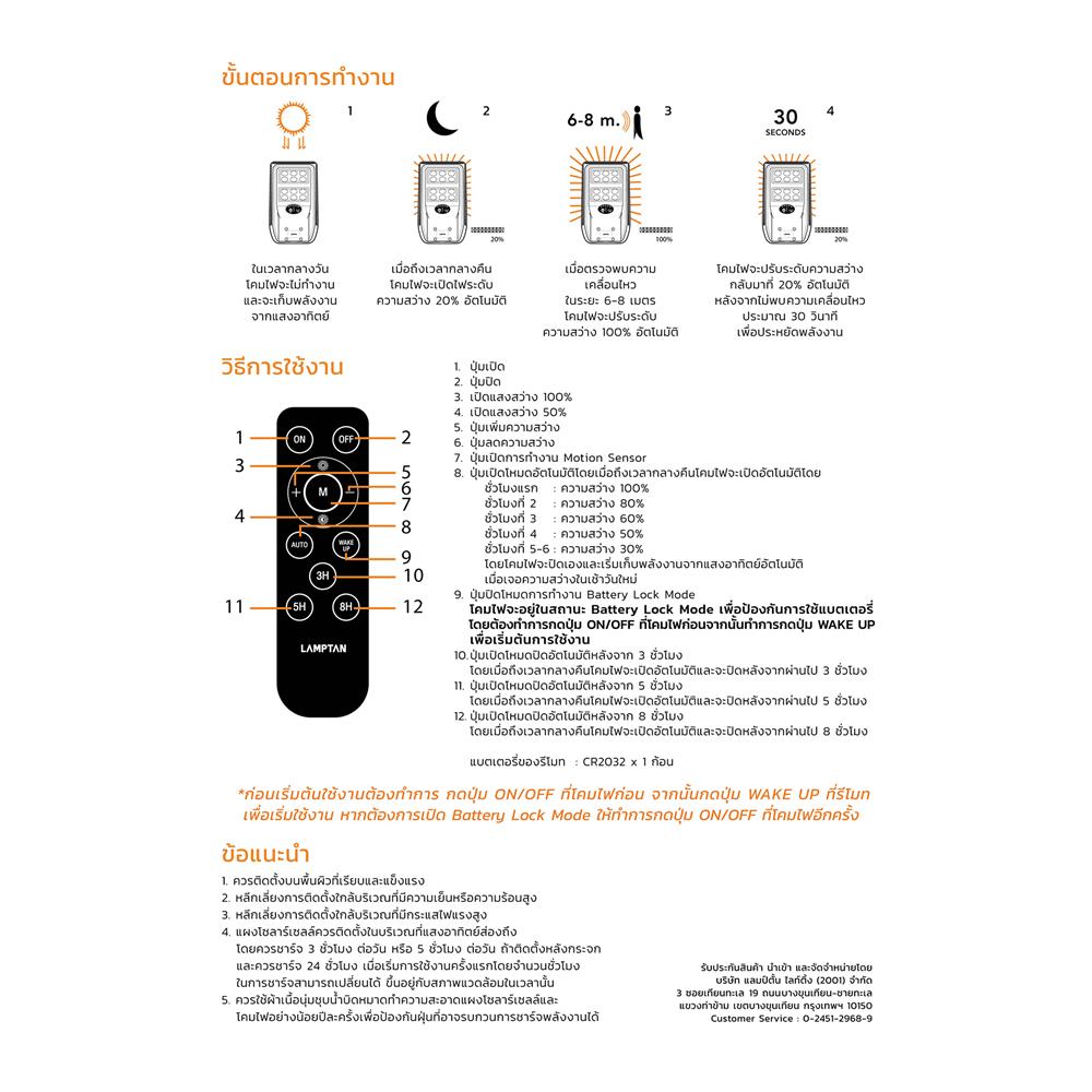 ไฟถนน SOLAR LAMPTAN METRO 300 วัตต์ DAYLIGHT สีดำ