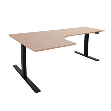 โต๊ะปรับระดับไฟฟ้า BEWELL TBS6-TOP10 160 ซม. สีโอ๊ค/ดำ_0