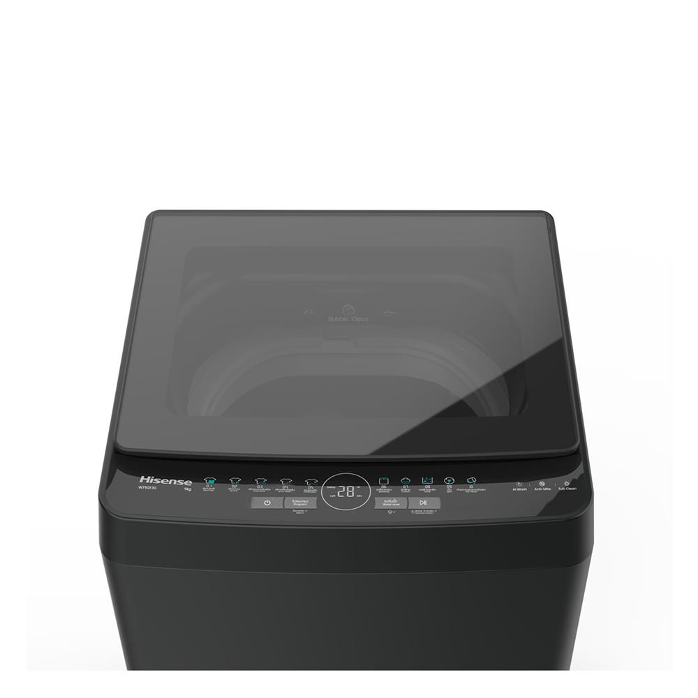 เครื่องซักผ้าฝาบน HISENSE WT90F30 9 กก. สีดำ