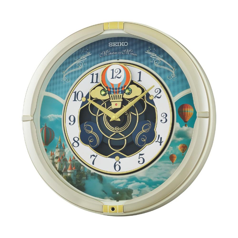 นาฬิกาแขวน SEIKO CLOCKS 15.3 นิ้ว สีเงิน