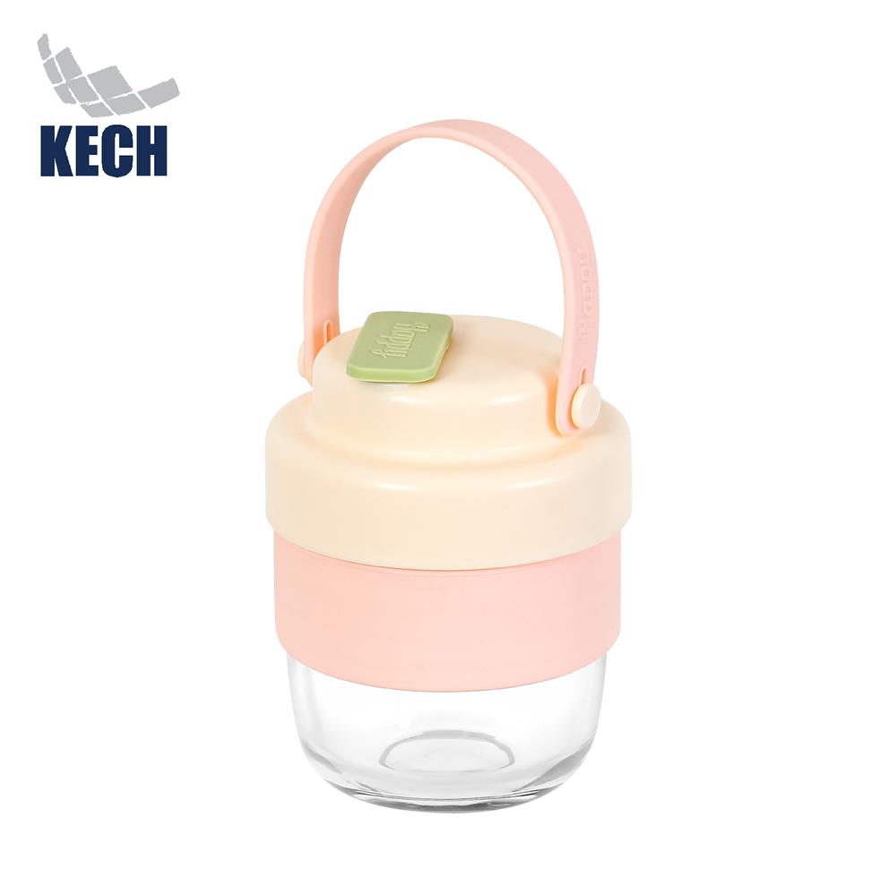 แก้วน้ำพร้อมฝา 350 มล. KECH CUTE สีชมพู