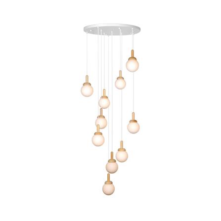 ไฟช่อ LUMAX 01-03175 สีน้ำตาล/ขาว 10 หัว_0