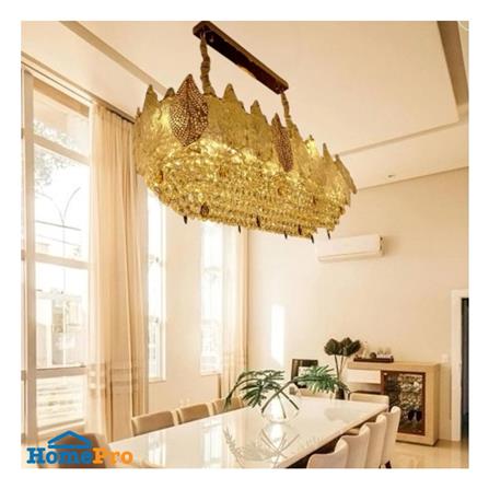 ไฟช่อ L&E 01-03160 สีน้ำตาล/ทอง/ใส 12 หัว_1