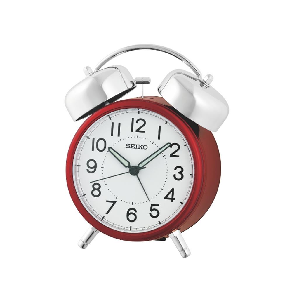 นาฬิกาปลุก SEIKO CLOCKS QHK063R 5.9x4.8 นิ้ว สีแดง