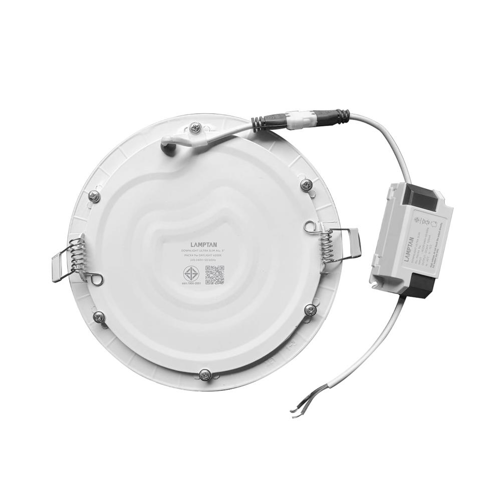 ดาวน์ไลท์ LED LAMPTAN SLIM 5 นิ้ว 9 วัตต์ DAYLIGHT สีขาว (แพ็ก 4 ชิ้น)