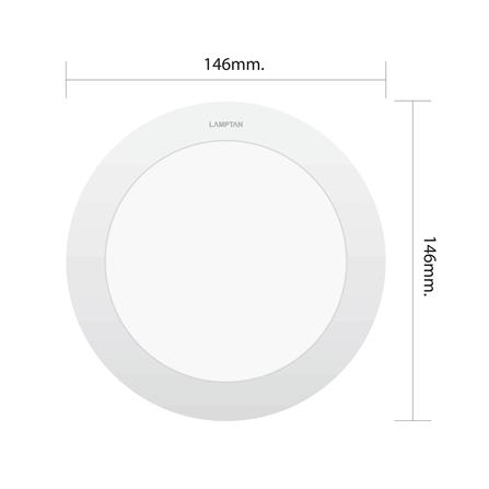ดาวน์ไลท์ LED LAMPTAN SLIM 5 นิ้ว 9 วัตต์ DAYLIGHT สีขาว (แพ็ก 4 ชิ้น)_7