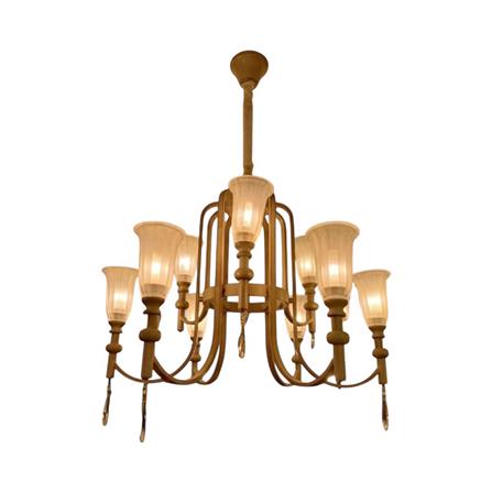 ไฟช่อ LUMAX 01-03162 สีขาว/ทอง 9 หัว_0