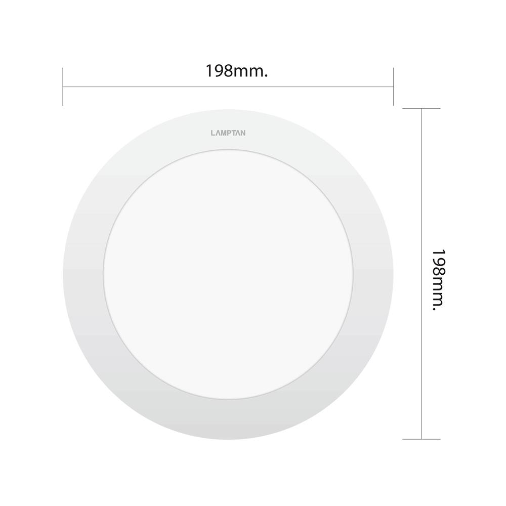 ดาวน์ไลท์ LED LAMPTAN ULTRA SLIM PC 7 นิ้ว 15 วัตต์ COOL WHITE สีขาว