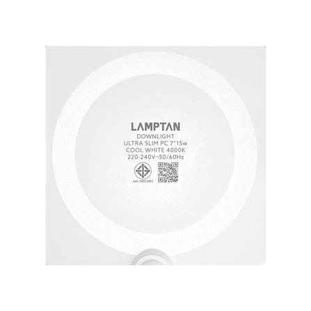 ดาวน์ไลท์ LED LAMPTAN ULTRA SLIM PC 7 นิ้ว 15 วัตต์ COOL WHITE สีขาว_7