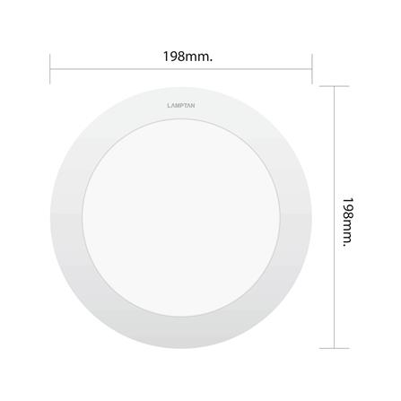 ดาวน์ไลท์ LED LAMPTAN ULTRA SLIM PC 7 นิ้ว 15 วัตต์ COOL WHITE สีขาว_6