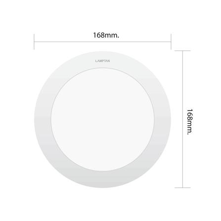 ดาวน์ไลท์ LED LAMPTAN SLIM 6.6 นิ้ว 12 วัตต์ DAYLIGHT สีขาว (แพ็ก 4 ชิ้น)_7