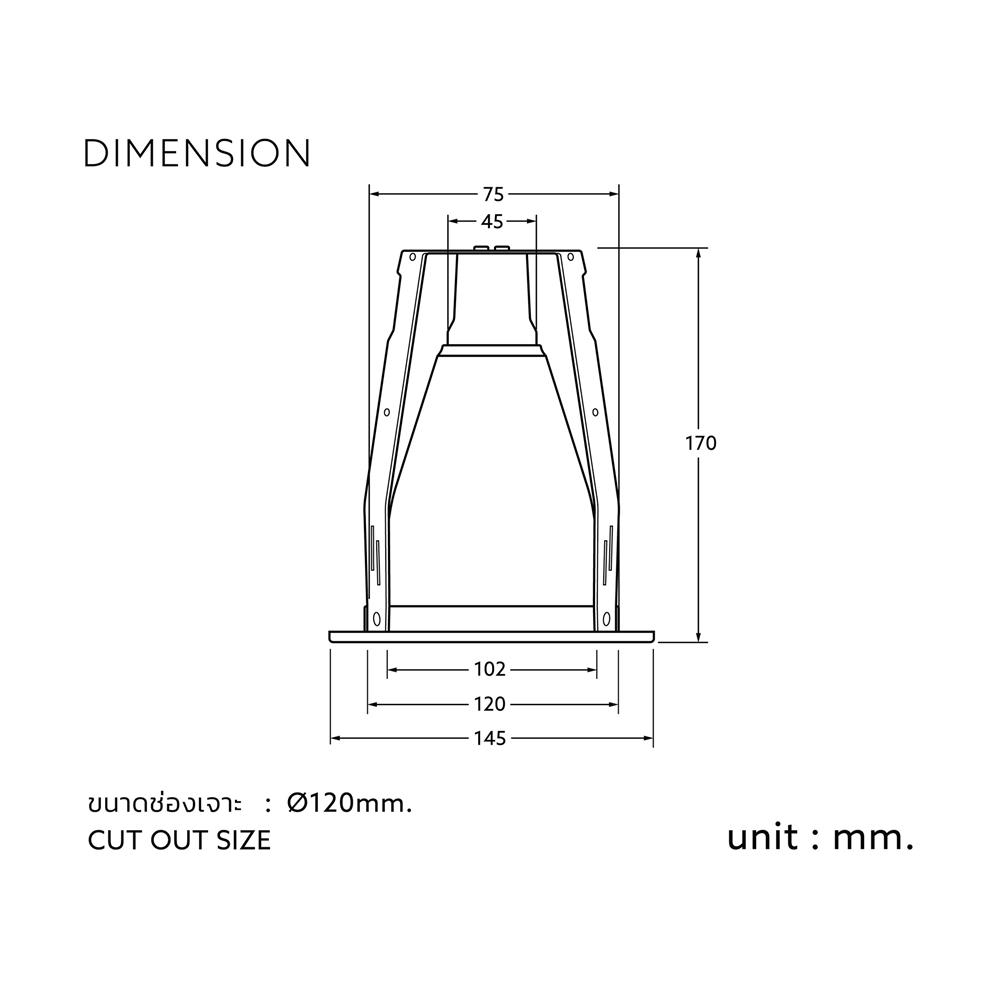 ดาวน์ไลท์ LAMPTAN BUNDLE 4 นิ้ว สีขาว E27 (แพ็ก 4 ชิ้น)