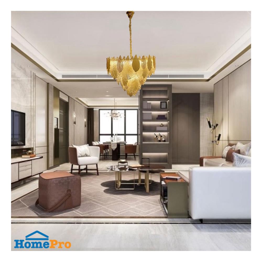 ไฟช่อ L&E 01-03161 สีทอง/ใส 8 หัว