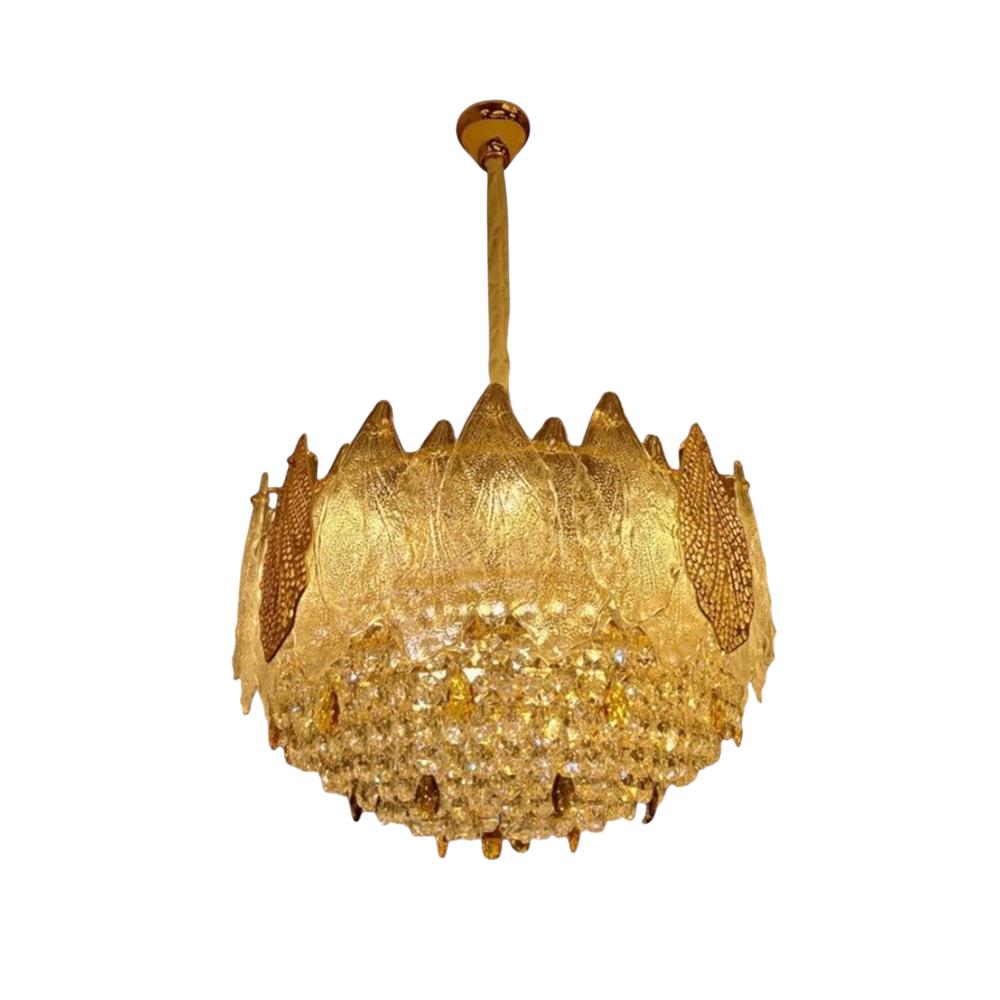 ไฟช่อ L&E 01-03159 สีน้ำตาล/ทอง/ใส 12 หัว