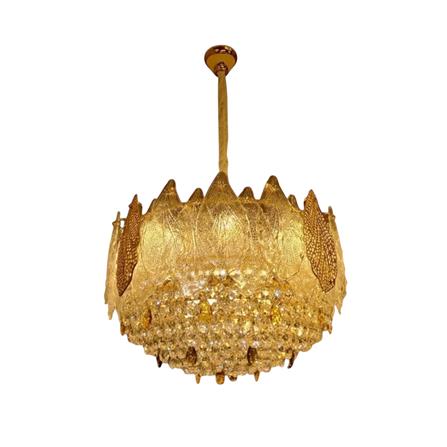 ไฟช่อ L&E 01-03159 สีน้ำตาล/ทอง/ใส 12 หัว_0