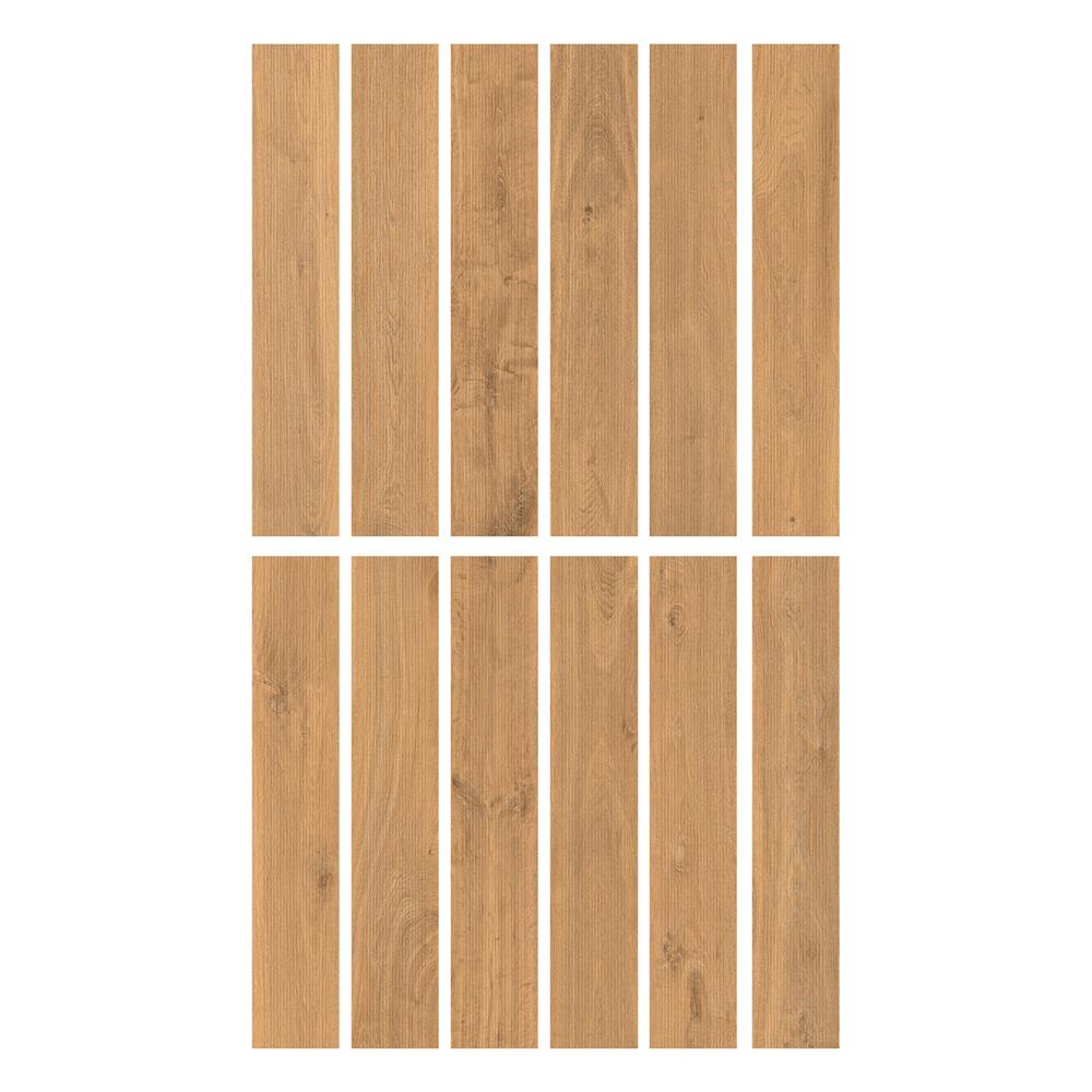 กระเบื้องพื้นพอร์ซเลน 20X120 ซม. TARA เลโอนาร์โด น้ำตาลอ่อน A 0.96 ตร.ม.