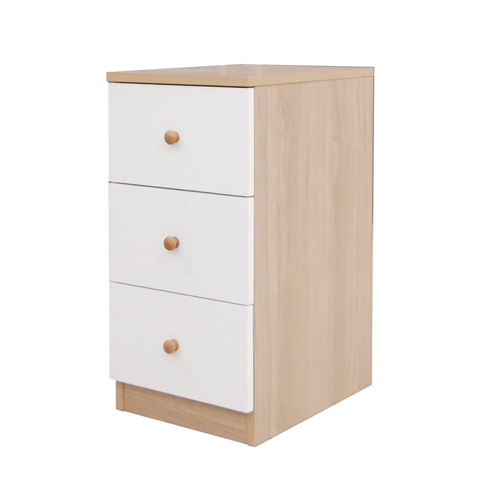 ตู้ลิ้นชัก 3 ลิ้นชัก FURDINI MINIE 30 ซม. สีไม้/ขาว