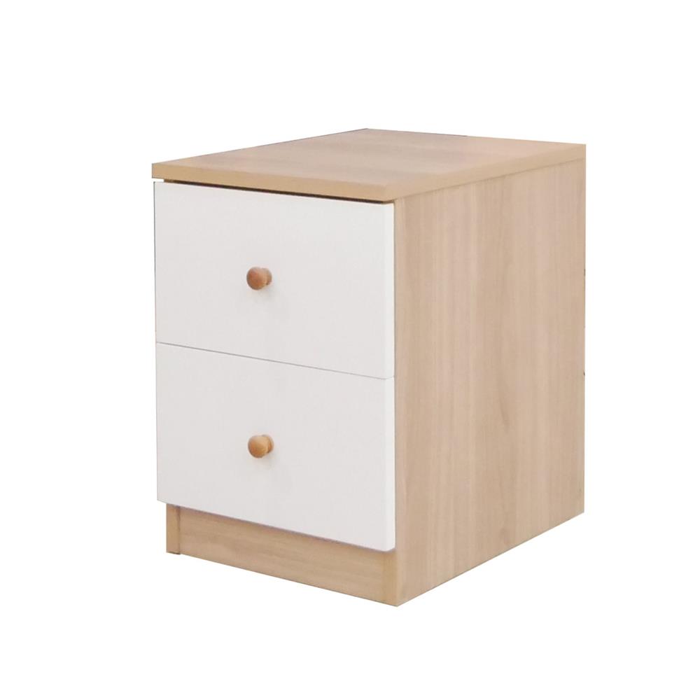 ตู้ลิ้นชัก 2 ลิ้นชัก FURDINI MINIE 30 ซม. สีไม้/ขาว