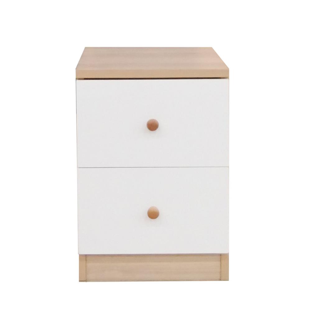 ตู้ลิ้นชัก 2 ลิ้นชัก FURDINI MINIE 30 ซม. สีไม้/ขาว