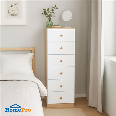 ตู้ลิ้นชัก 5 ลิ้นชัก FURDINI MINIE 30 ซม. สีไม้/ขาว_3