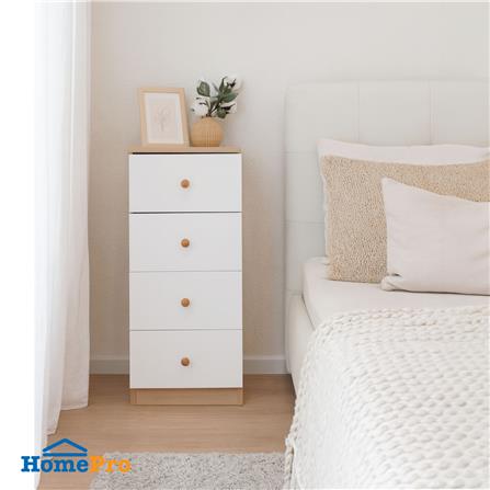 ตู้ลิ้นชัก 4 ลิ้นชัก FURDINI MINIE 30 ซม. สีไม้/ขาว_3