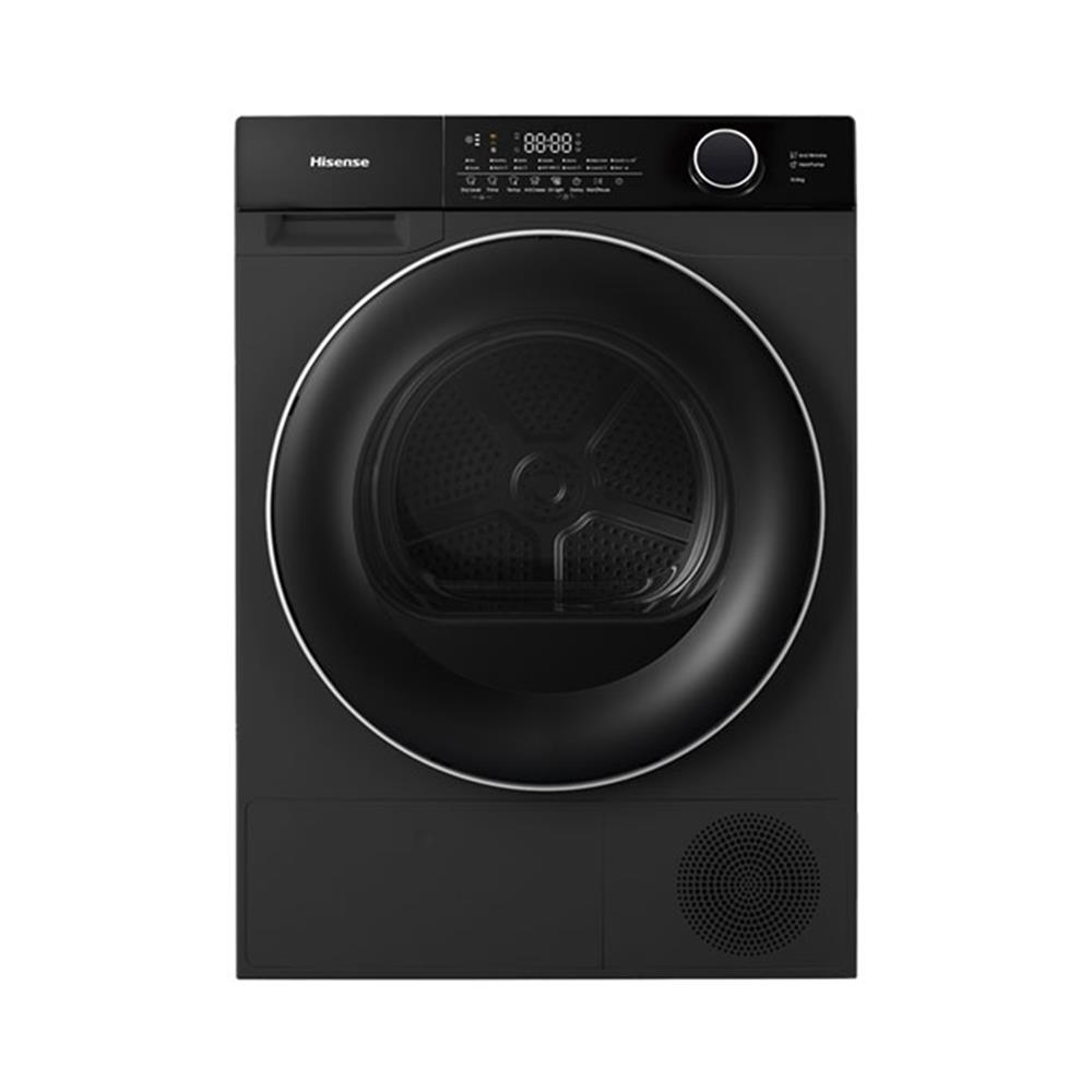 เครื่องอบผ้าฝาหน้า HISENSE DH105M3 10.5 กก. HEAT PUMP สีดำ