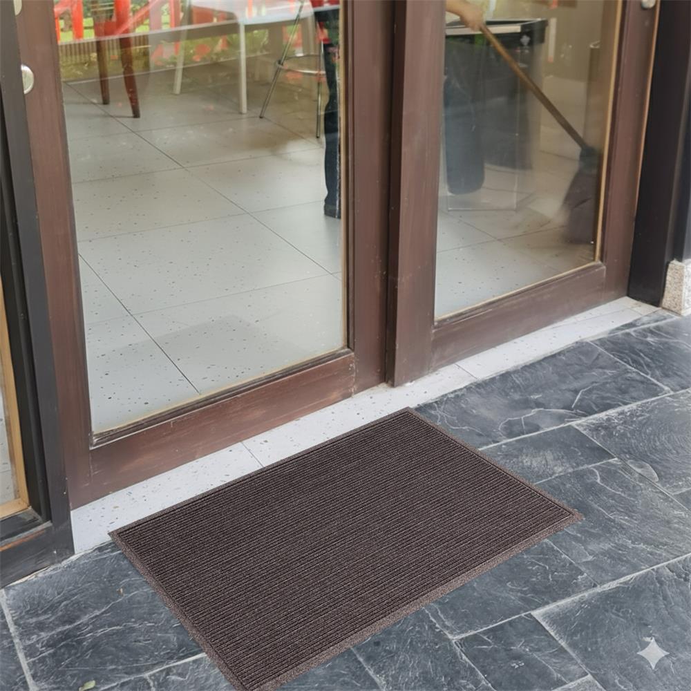 พรมเช็ดเท้าดักฝุ่น KLEEN-TEX STRIPE 90x115 ซม. สีน้ำตาล