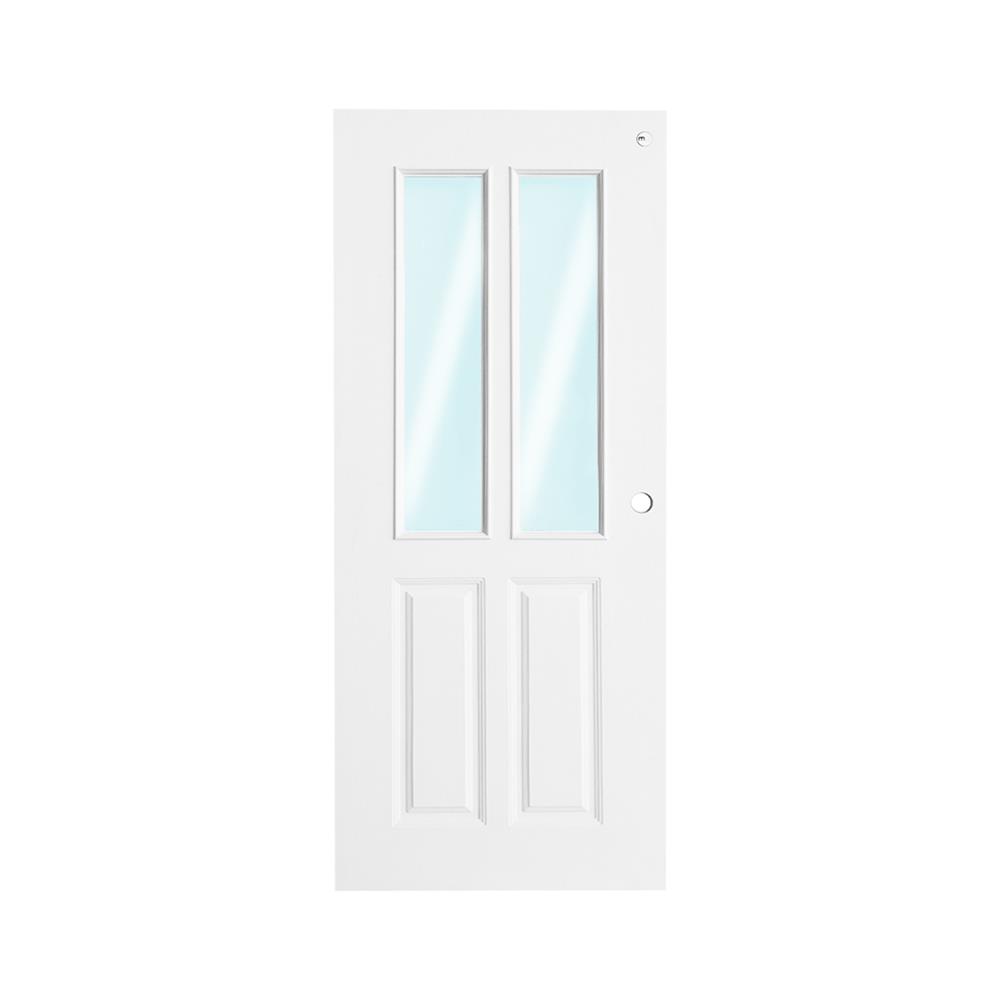 ประตูภายนอก UPVC เจาะลูกบิด MODERNWOOD MGR005 80x200 ซม. สีขาว