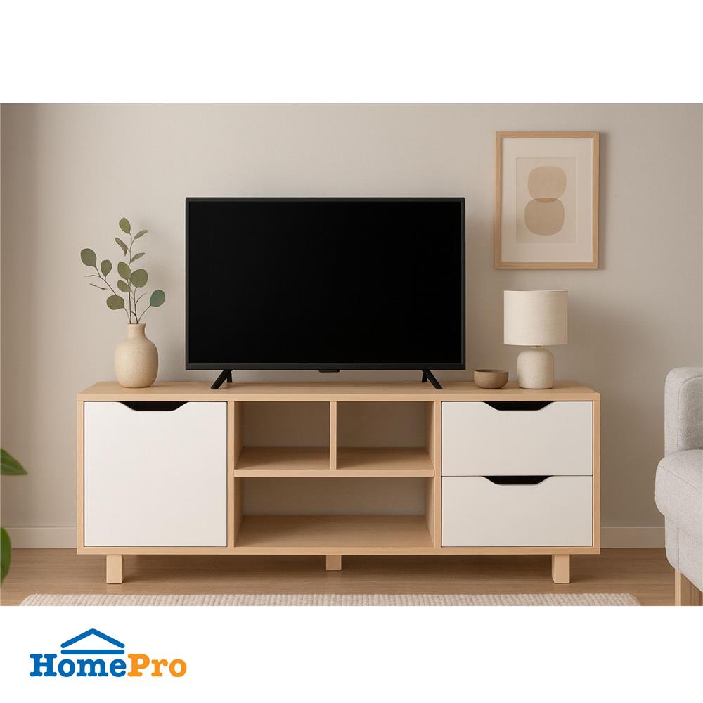 ตู้วางทีวี FURDINI MINIE 120 ซม. สีไม้/ขาว