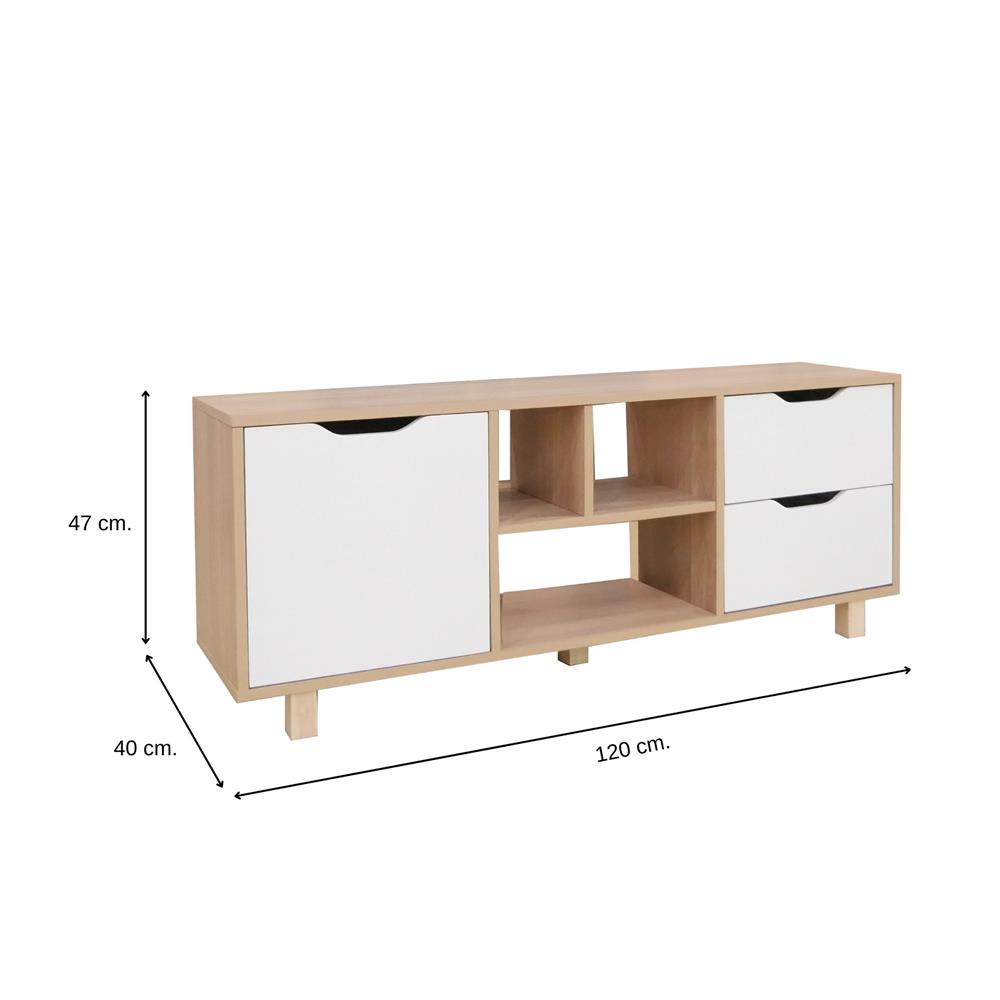 ตู้วางทีวี FURDINI MINIE 120 ซม. สีไม้/ขาว