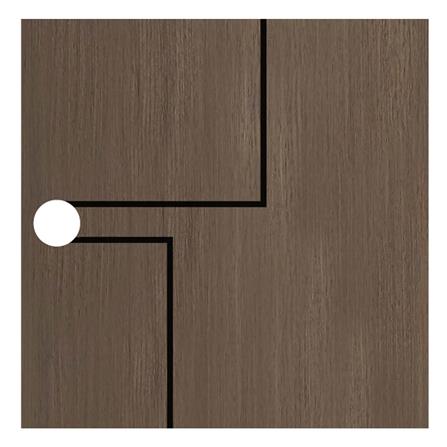 ประตูภายใน UPVC เจาะลูกบิด MODERNWOOD LMWNR15 80x200 ซม. สีโอ๊ค_2