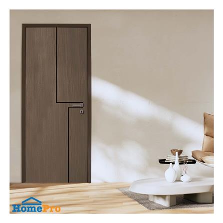 ประตูภายใน UPVC เจาะลูกบิด MODERNWOOD LMWNR15 80x200 ซม. สีโอ๊ค_4