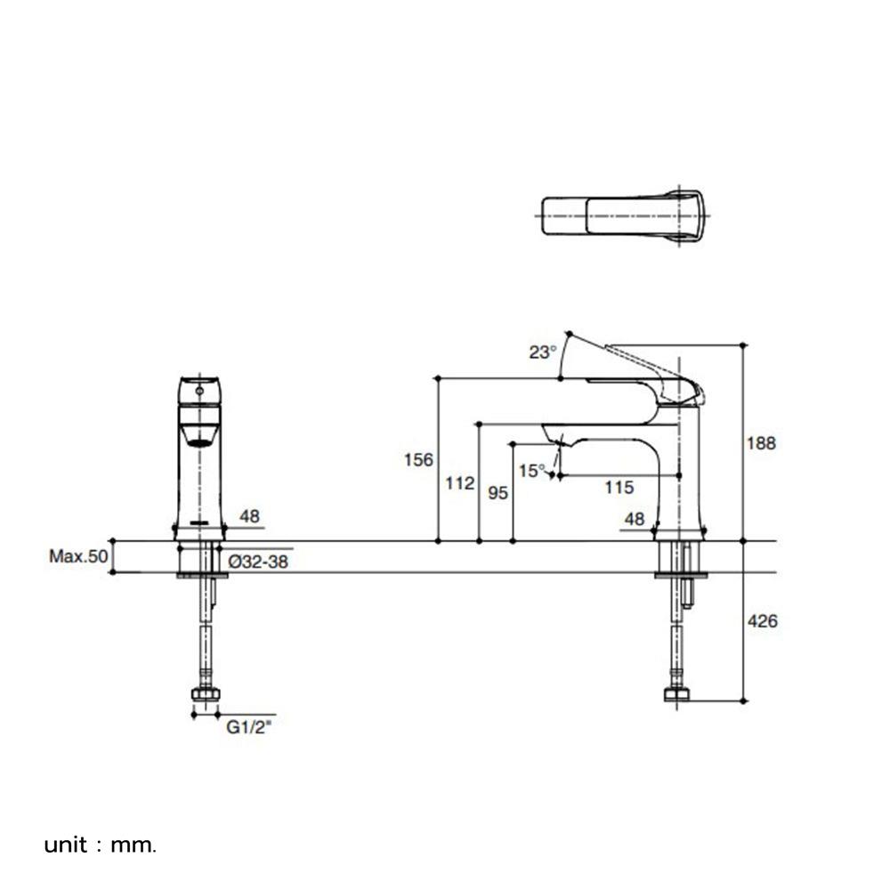 ก๊อกอ่างล้างหน้า KOHLER K-30055T-4CD-AF สีทอง