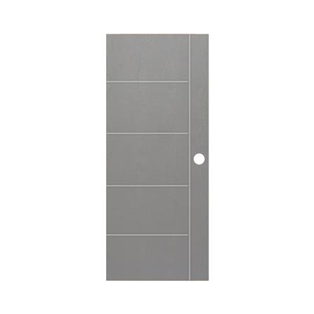 ประตูภายนอก UPVC เจาะลูกบิด MODERNWOOD MWNR004 80x200 ซม. สีเทา_0