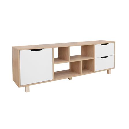 ตู้วางทีวี FURDINI MINIE 140 ซม. สีไม้/ขาว_2