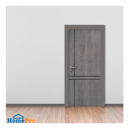 ประตูภายใน UPVC เจาะลูกบิด MODERNWOOD LMWNR10 80x200 ซม. สีเกรย์โอ๊ค_2