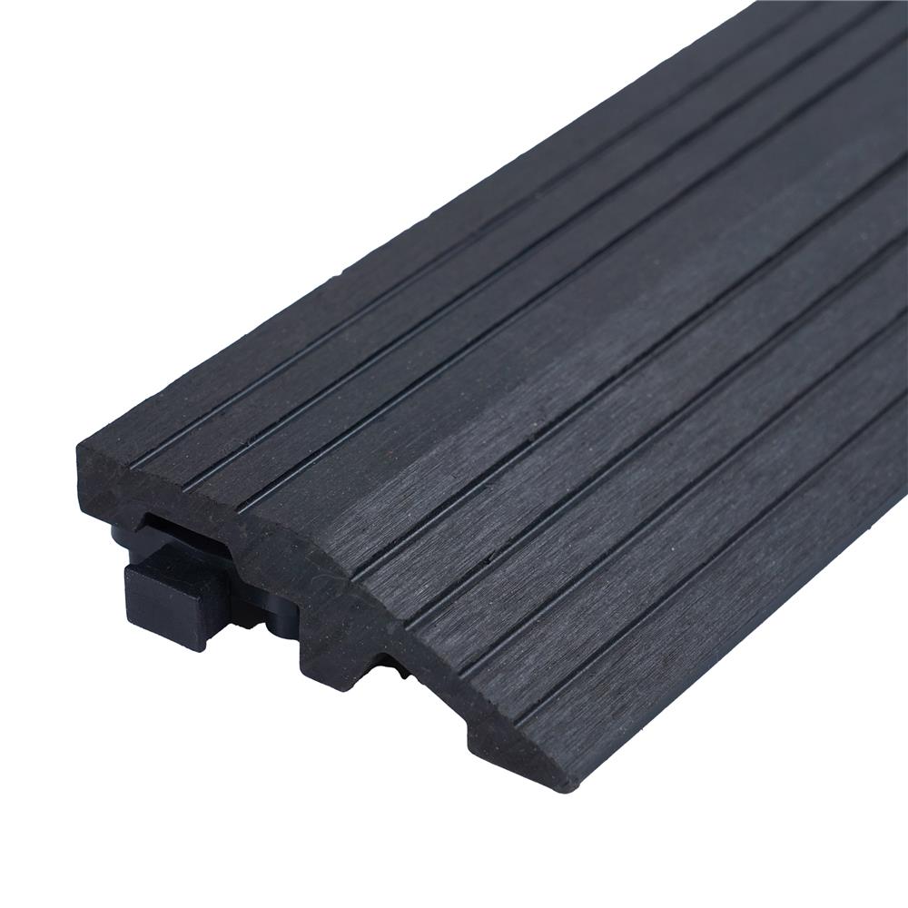 ตัวจบทางเท้า WPC ลายตรง SPRING 30x7.5 ซม. สีดำ