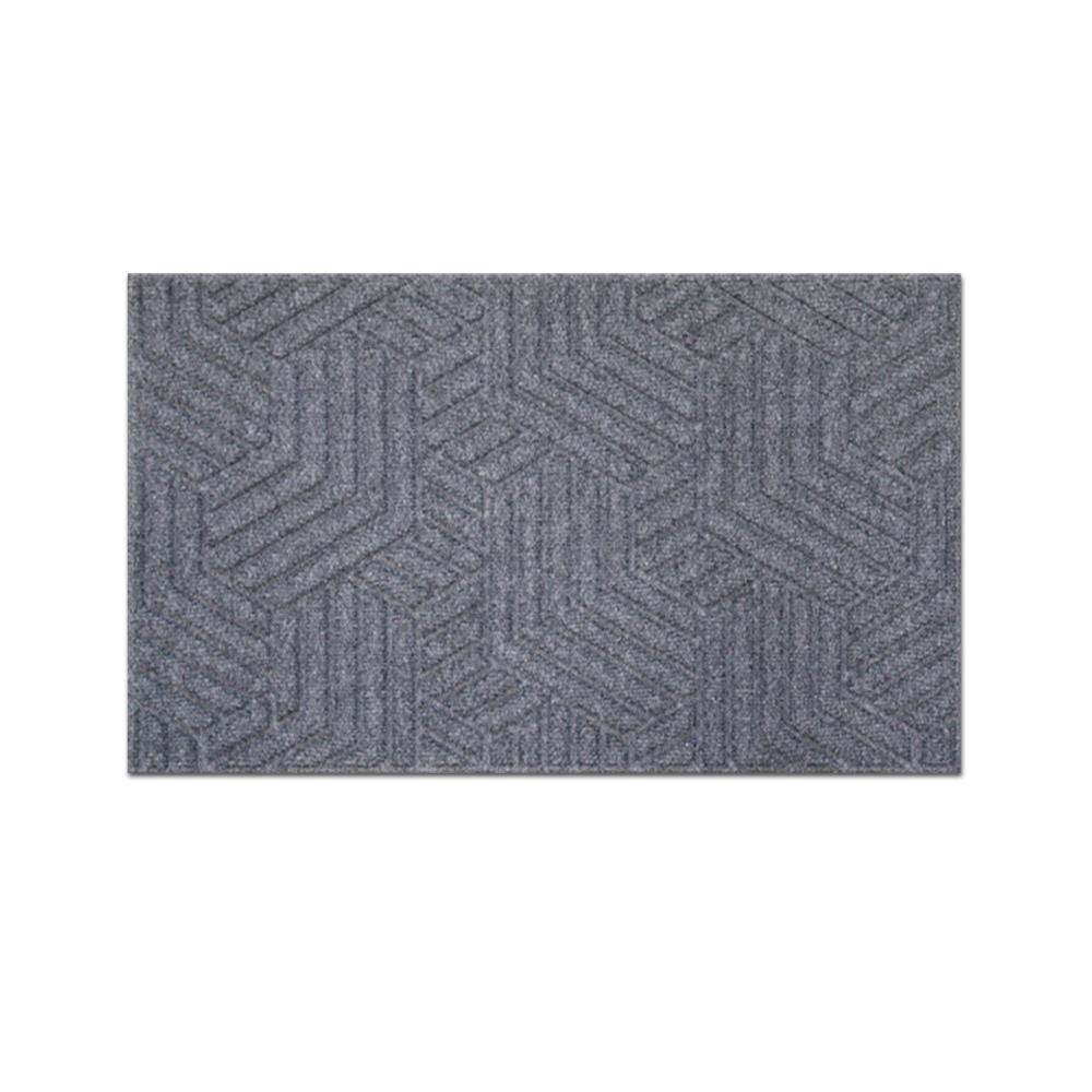 พรมเช็ดเท้าดักฝุ่น PRAW DEE-ECO 45x75 ซม. สีเทา