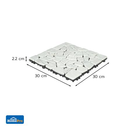 แผ่นทางเท้าหินอ่อน SPRING 30x30 ซม. สีขาว_5