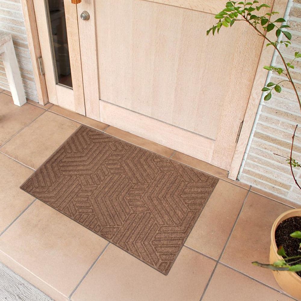 พรมเช็ดเท้าดักฝุ่น DEE-ECO 60x90 ซม. สีน้ำตาล/เบจ