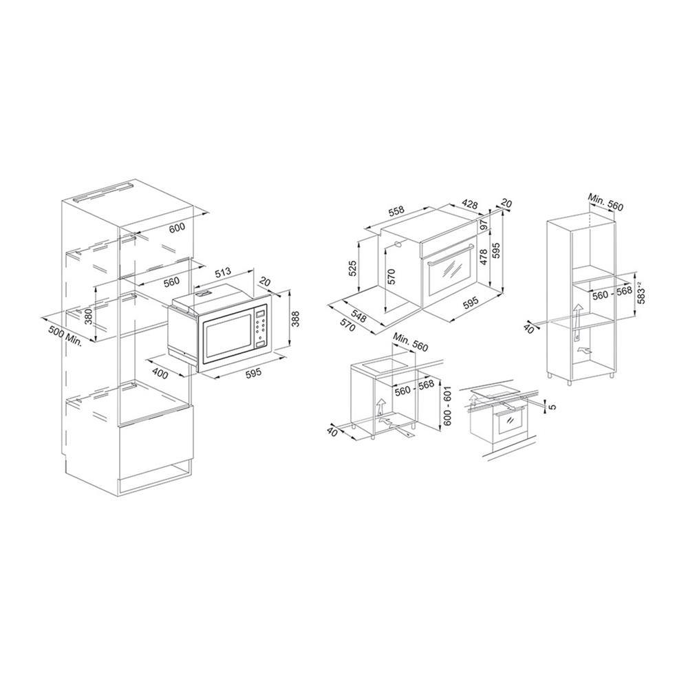 ไมโครเวฟฝัง+เตาอบฝัง FRANKE FSM 25 MW XS+FMA 97 P XS