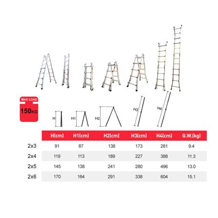 บันไดอเนกประสงค์ปรับแบบ BARCO 2x4 8 ขั้น_1