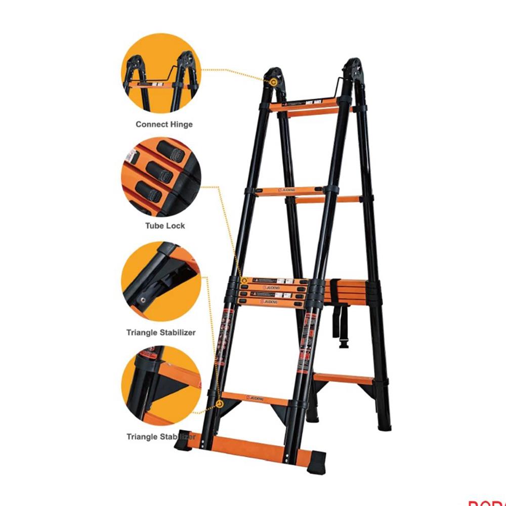 บันไดอเนกประสงค์ปรับแบบ BARCO 2x4 8 ขั้น สีดำ