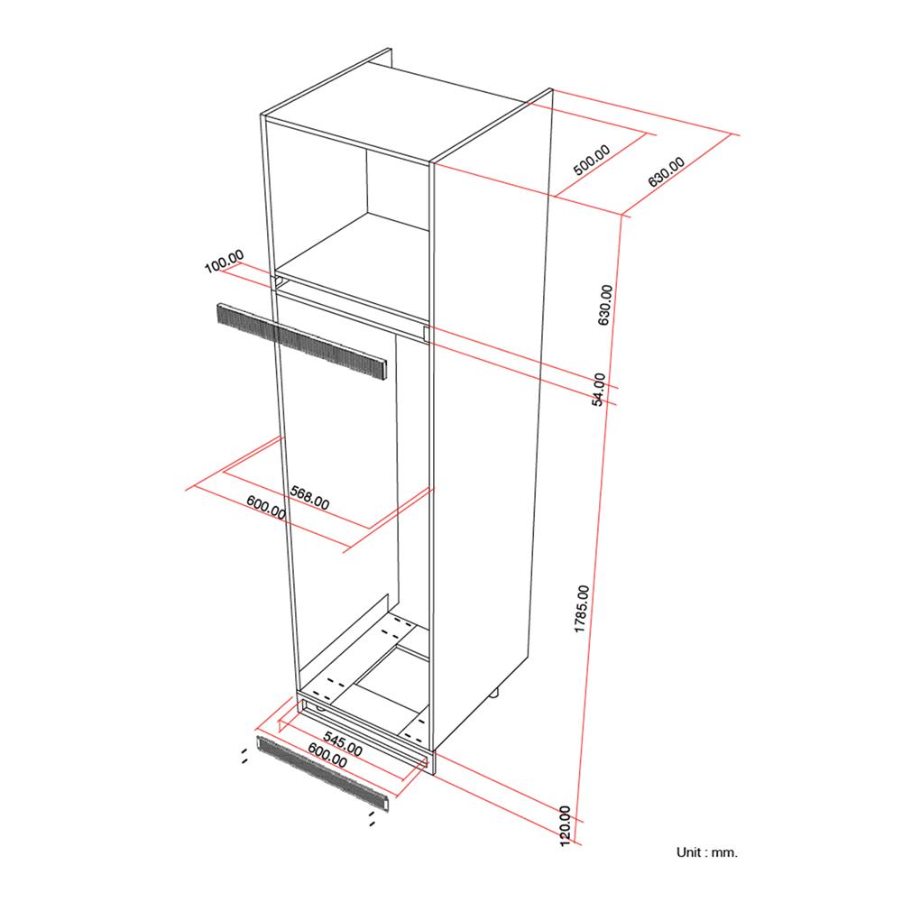 ตู้เย็น BUILT-IN MEX BFF2761FD 8.5 คิว สีขาว