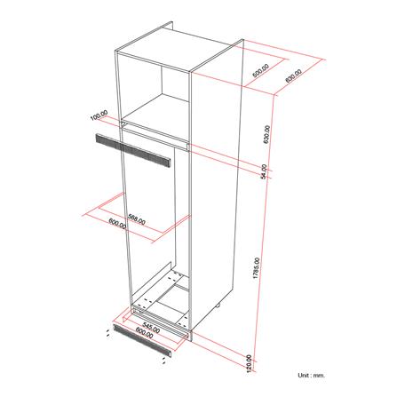 ตู้เย็น BUILT-IN MEX BFF2761FD 8.5 คิว สีขาว_4