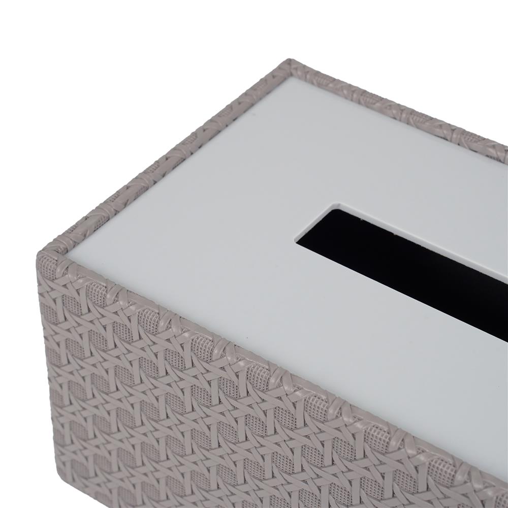 กล่องทิชชู่แผ่น PVC KECH PETRA สีเทา