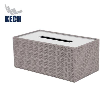 กล่องทิชชู่แผ่น PVC KECH PETRA สีเทา_0