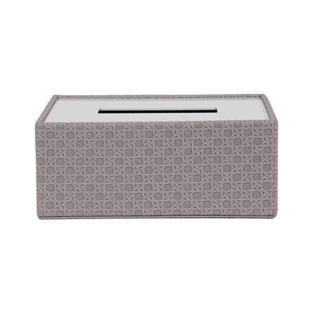 กล่องทิชชู่แผ่น PVC KECH PETRA สีเทา_1